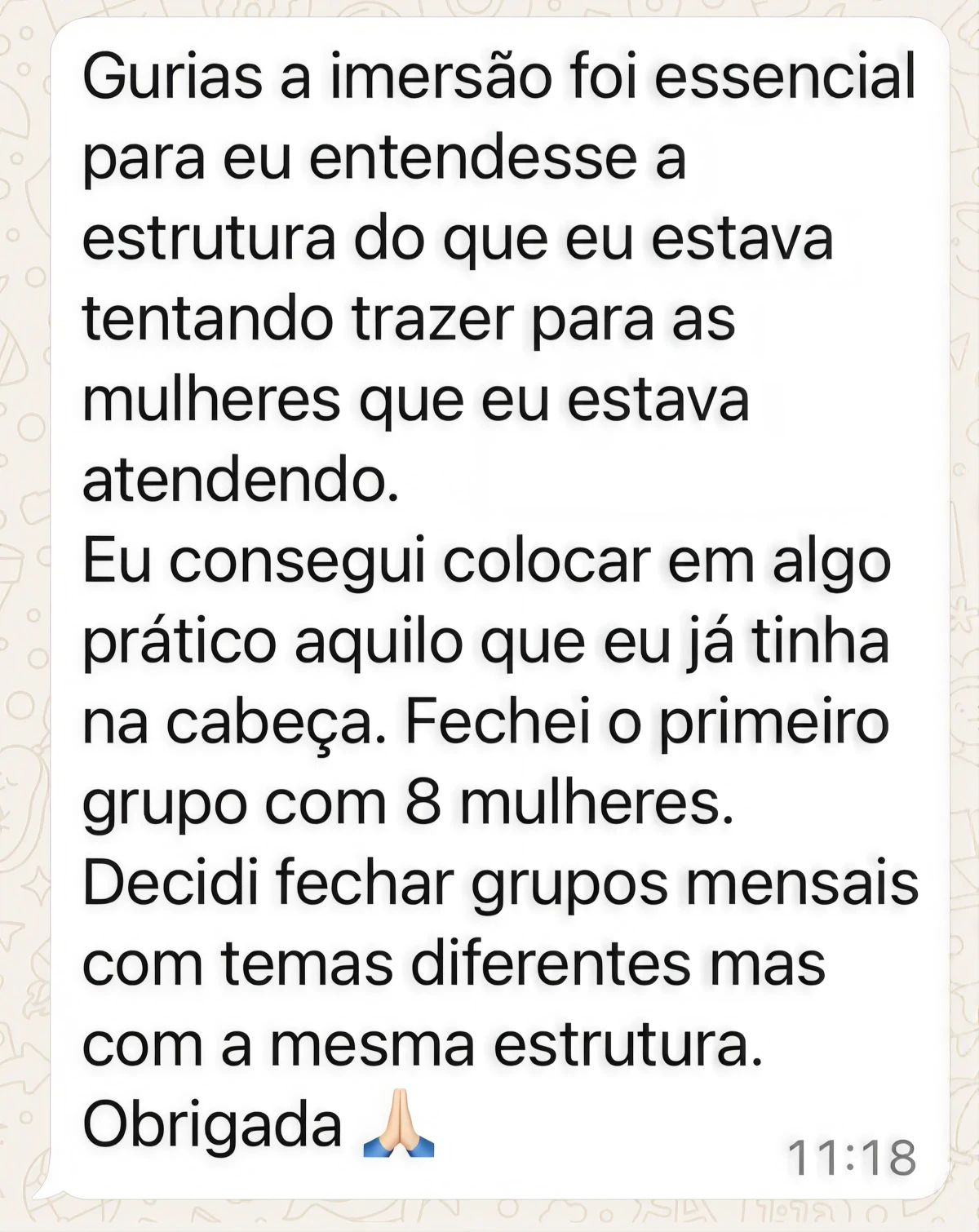 Depoimento de uma terapeuta sobre a Imersão PTP
